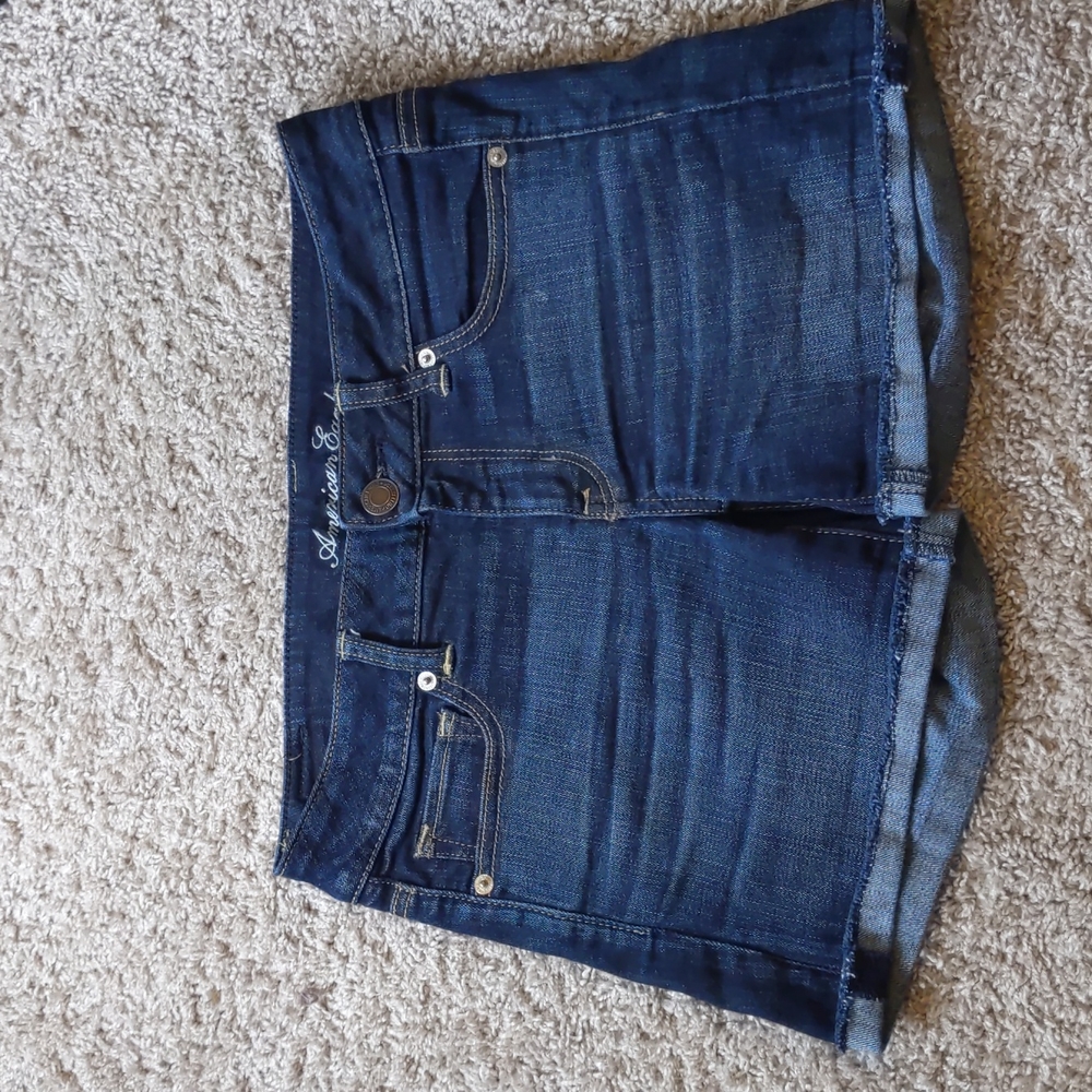 American eagle dark wash jean shorts 4.5"